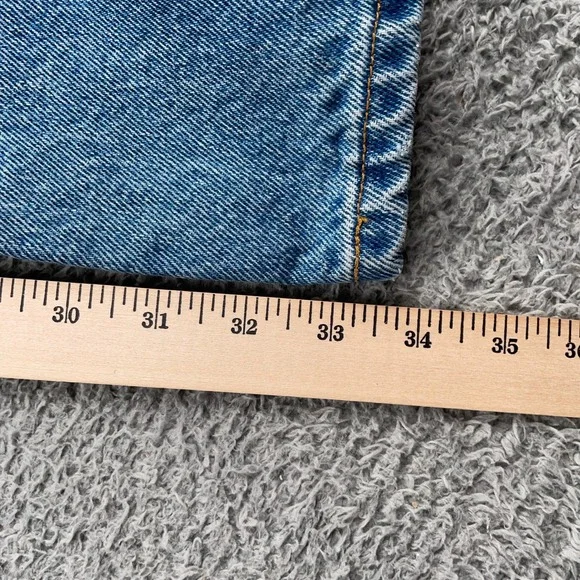 Vintage Levis Jeans Mens 32x34 Fits 29x34 Blue 550 Relaxed Fit Orange Tab 90s - Picture 9 of 13